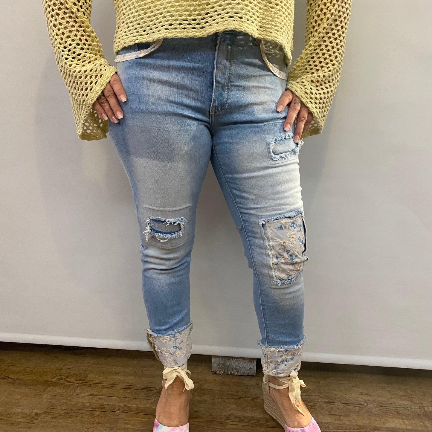 Pullover Häkel im zartem gelb