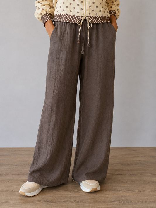 Leinenhose „Schoko“