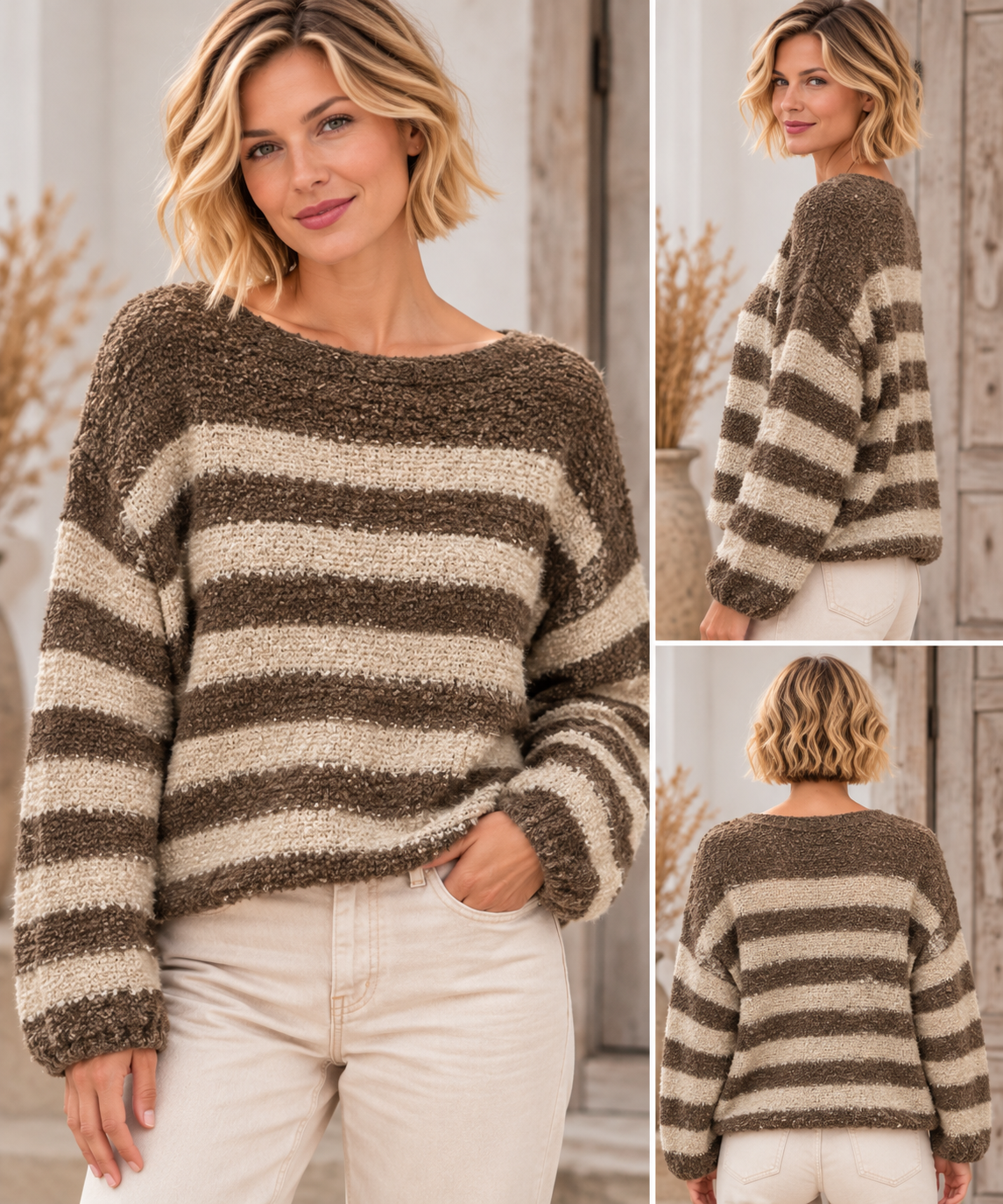 Kuscheliger Streifenpullover – weich & modern