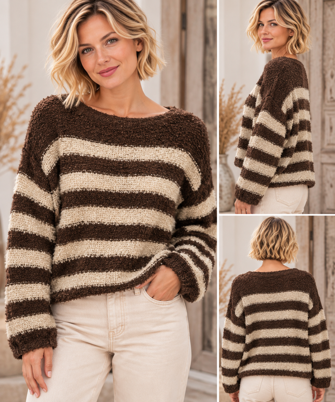 Kuscheliger Streifenpullover – weich & modern