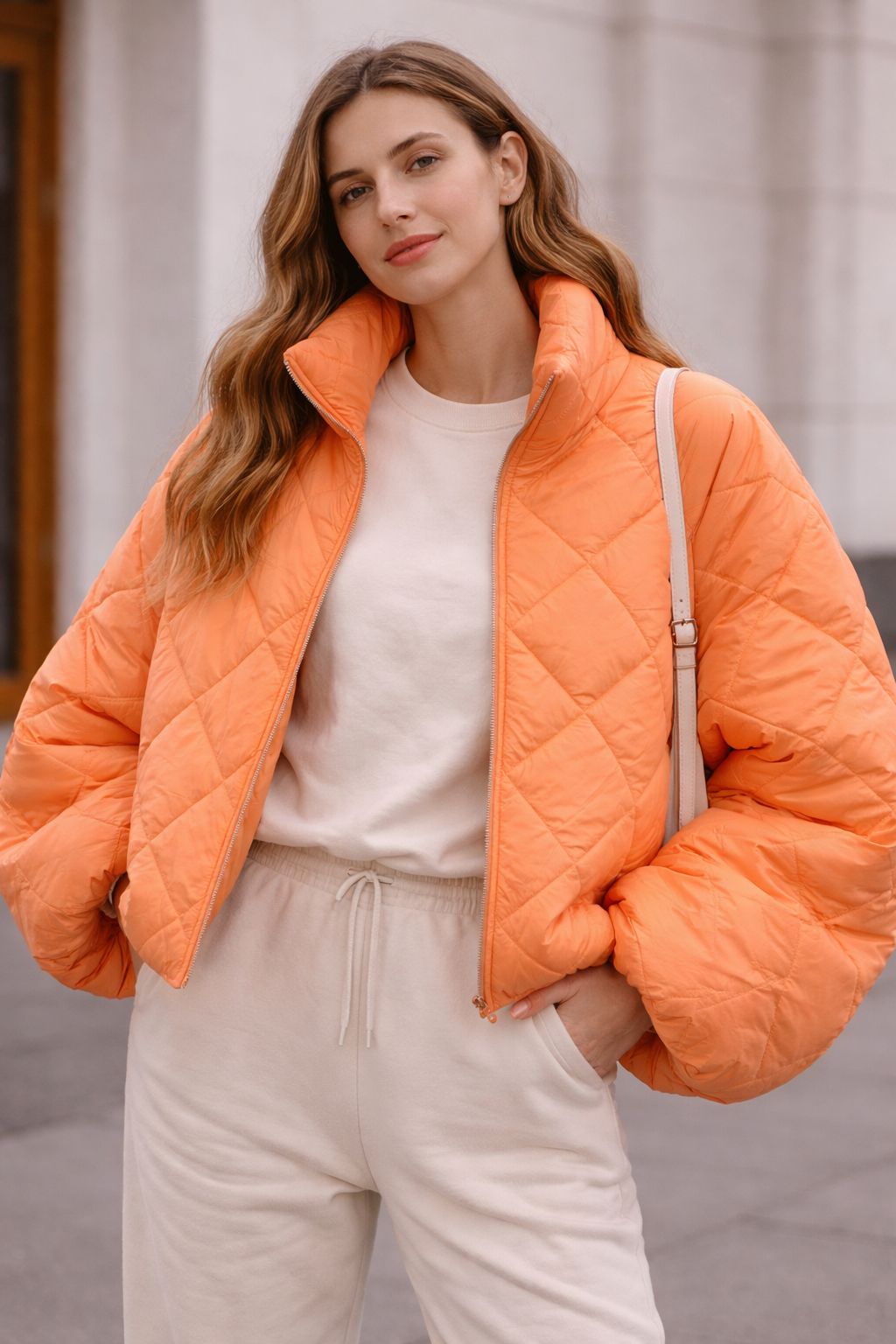 Steppjacke mit Stehkragen