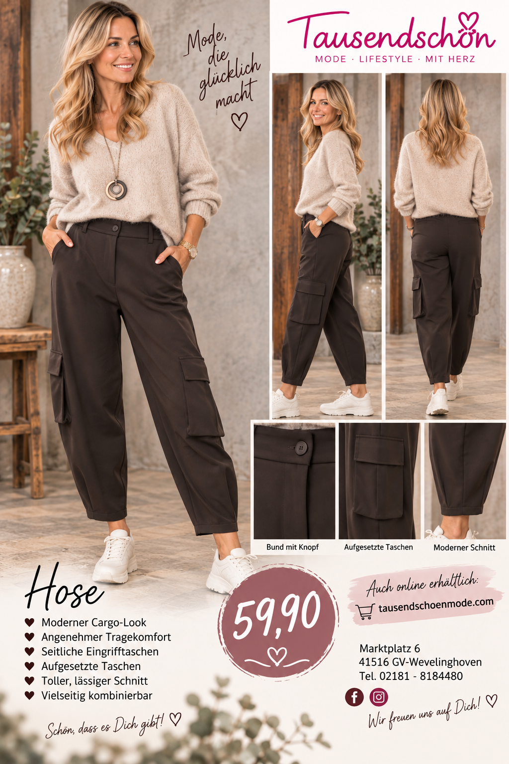 ESVIVID Cargo Hose – lässig, modern & bequem