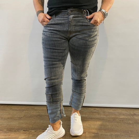 Jeans Hose Batik grau