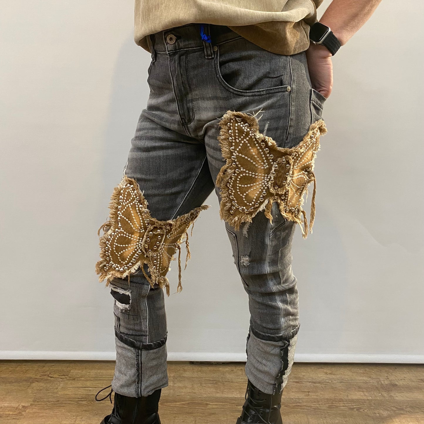 Jeans Hose "Schmetterling"