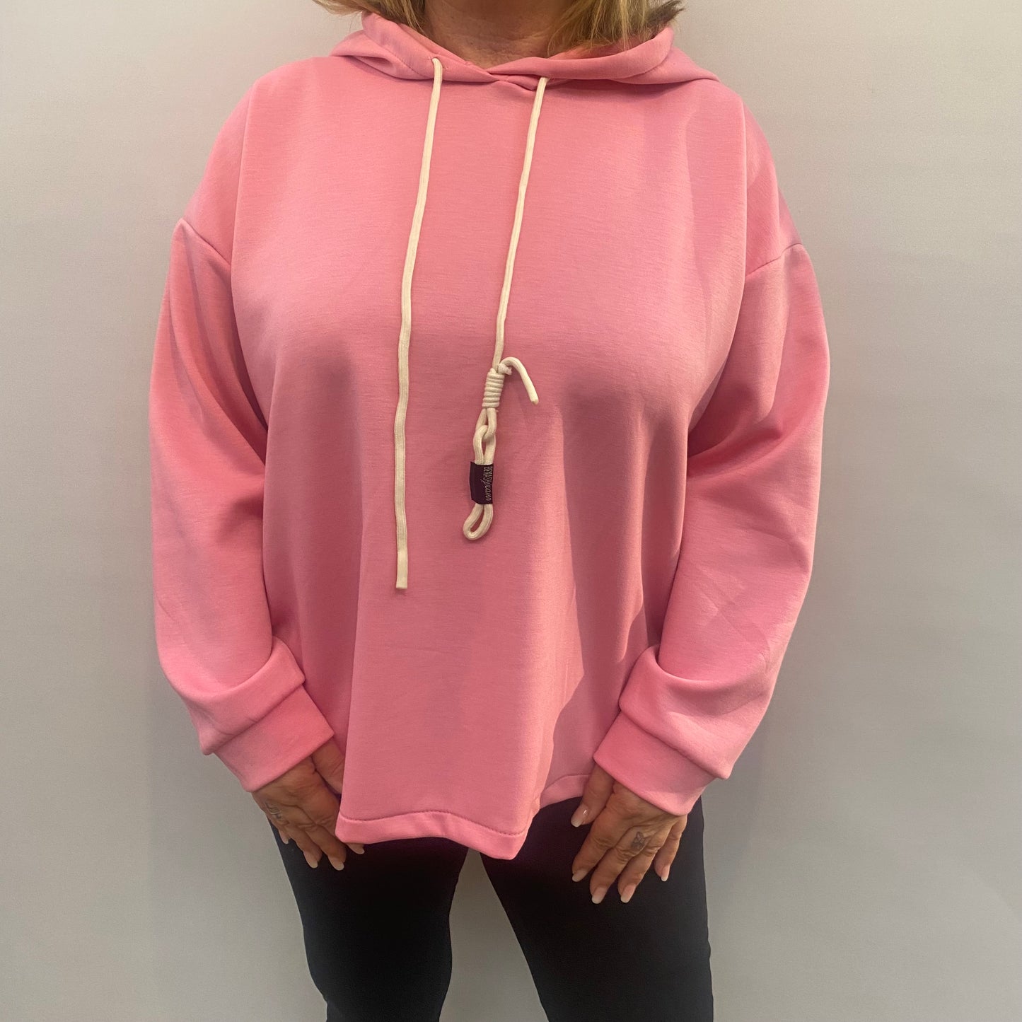 Sweatshirt mit Plissee Einsatz im Rücken