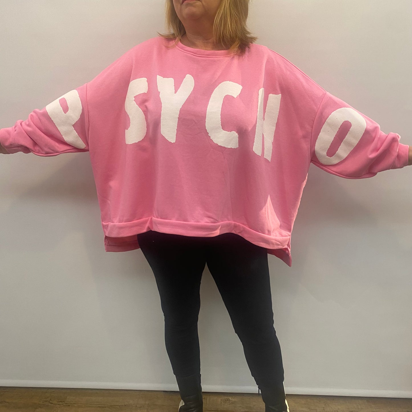 Sweatshirt "Psycho" rosa