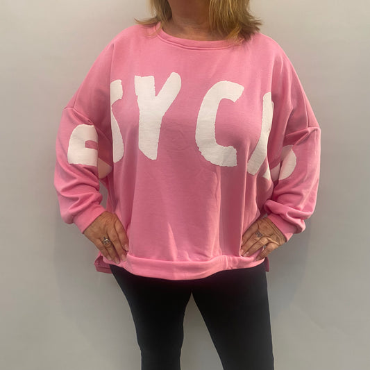 Sweatshirt "Psycho" rosa
