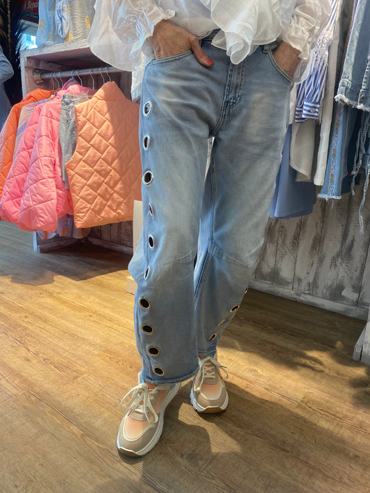 Jeanshose "Anna" mit Ösen