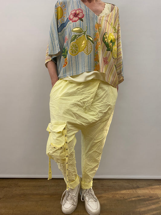 Baggy Cargo Pants – Zitronengelb