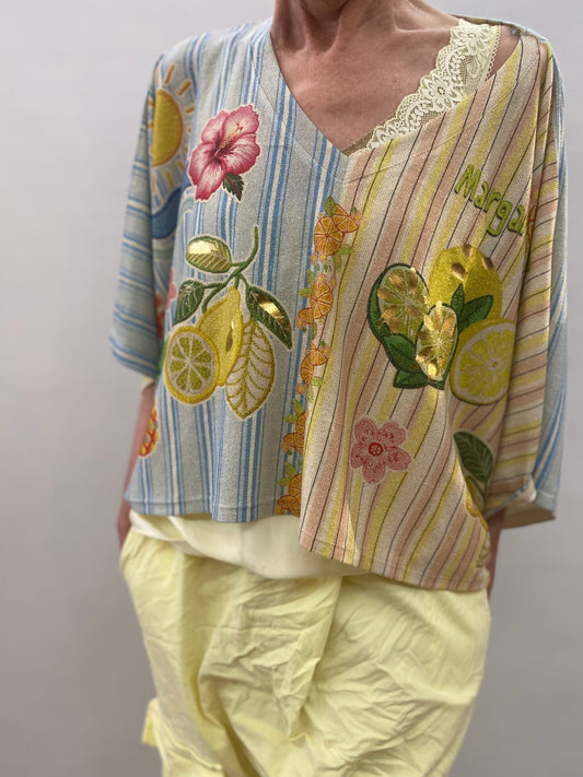 Kurzer Pocho Pullover "Margarita Time"
