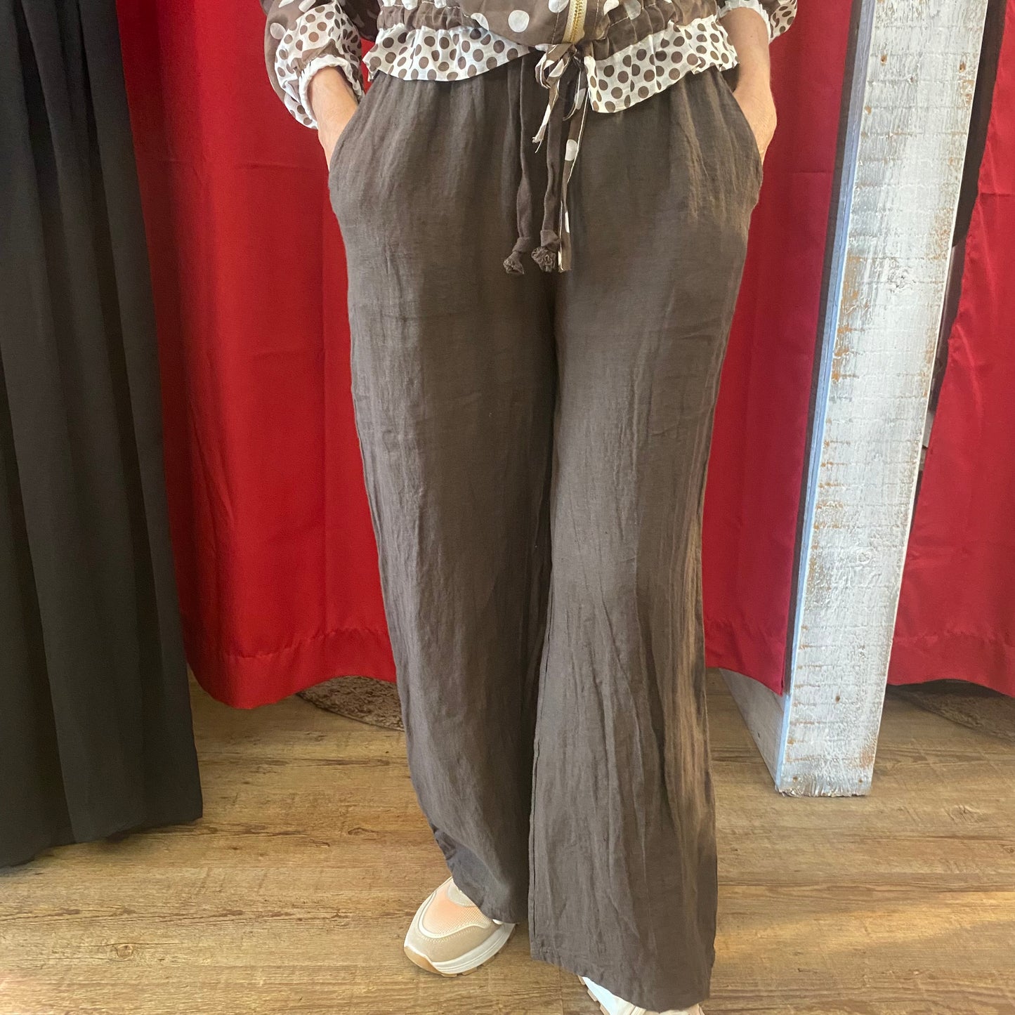 Leinenhose „Schoko“