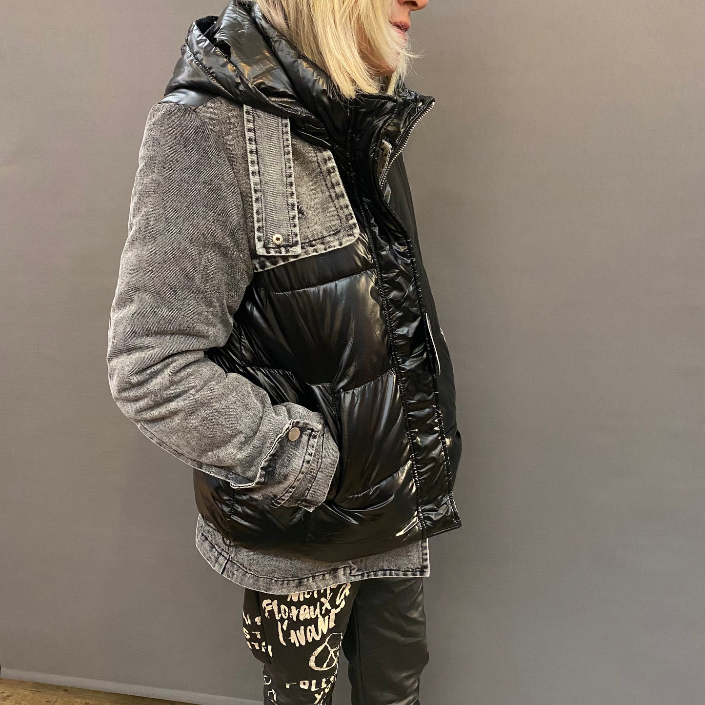 Jacke "Mira" schwarz / silber