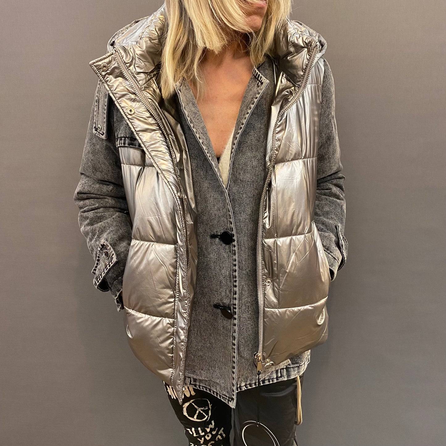 Jacke "Mira" schwarz / silber